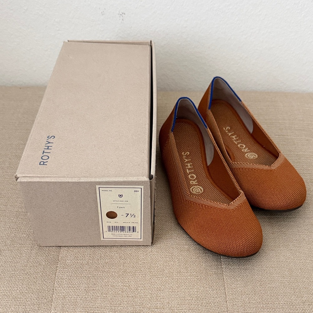 Rothy's Women's Brown Flats - Fawn color - like new/euc